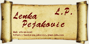 Lenka Pejaković vizit kartica